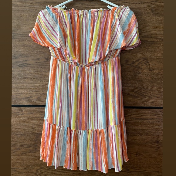 LUSH Color Block Stripe Dress - Medium - Picture 2 of 5